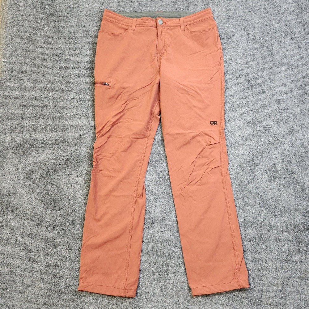 Outdoor Research Ferrosi Pants Womens 10 Orange Softshell Hiking Pockets